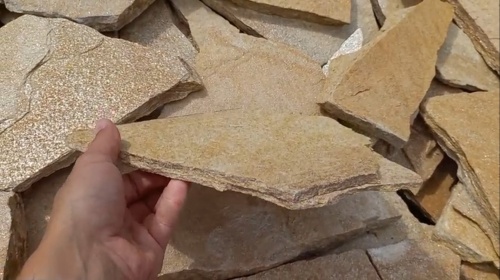 Плитняк златолит жёлтый для фасада 1,5-3 см купить в Королёве