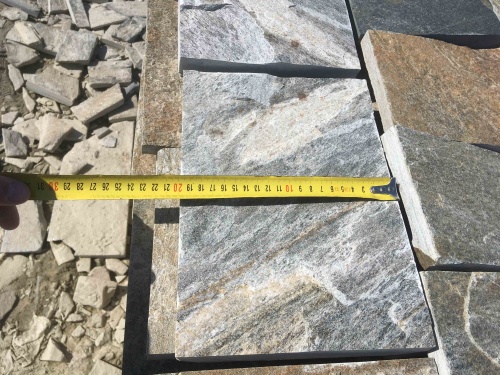 Плитка пилёная златолит Уральский для цоколя, отмостки купить в Королёве